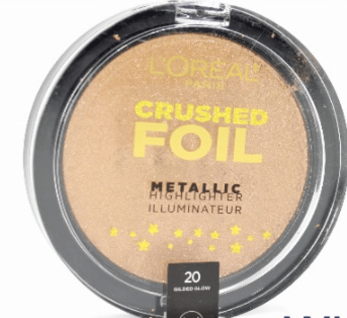 6 x L'Oreal Paris Crushed Foil Metallic Highlighter - 20 GILDED GLOW