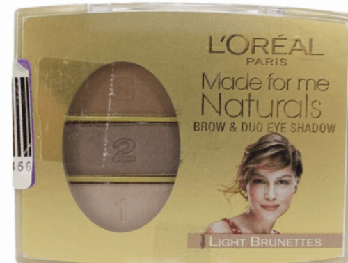 6 x L'Oreal Made For Me Natural Brow & Duo Eyeshadow - 402 LIGHT BRUNETES