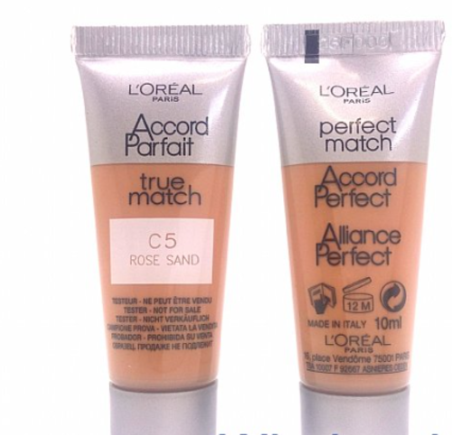 24 x L'Oreal True Match C5 Rose Sand Foundation - 10ml Tester