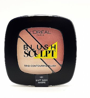 12 x L'Oreal Infallible Blush Sculpt Trio Contouring Blush - 101 SOFT SAND