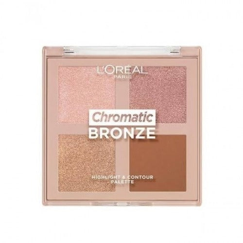 6 x L'Oreal Chromatic Bronze Highlight & Contour Palette