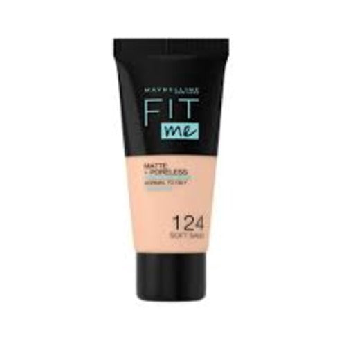 6 x Maybelline Fit Me Matte & Poreless Liquid Foundation - 124 SOFT SAND