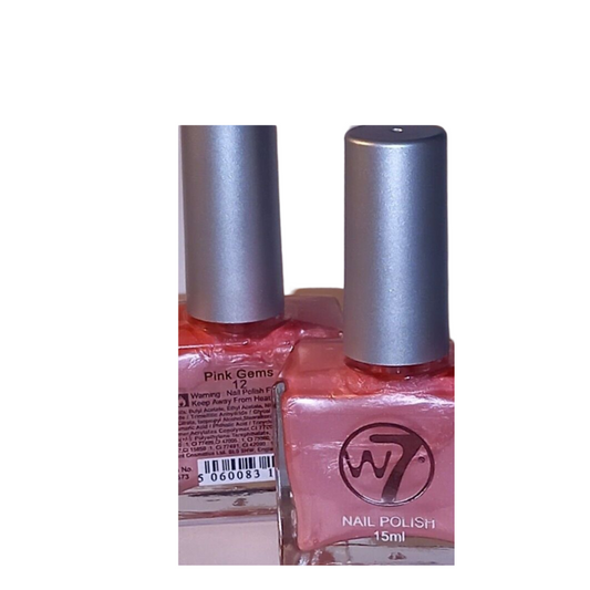 12 x W7 Nail Polish - 12 PINK GEMS