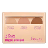 12 x Rimmel Insta Conceal & Contour Palette - 020 MEDIUM