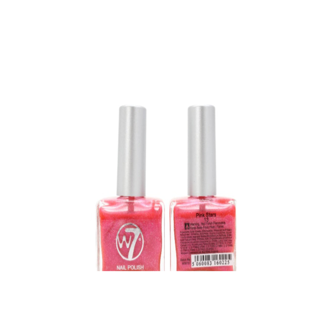 12 x W7 Nail Polish - 13 PINK STARS