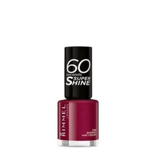 9 x Rimmel 60 Seconds Super Shine Nail Polish - 340 BERRIES AND CREAM