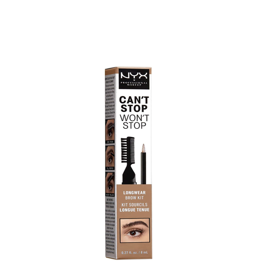 6 x NYX Can't Stop Won't Stop Longwear Brow Kit - 04 CHOCOLATE