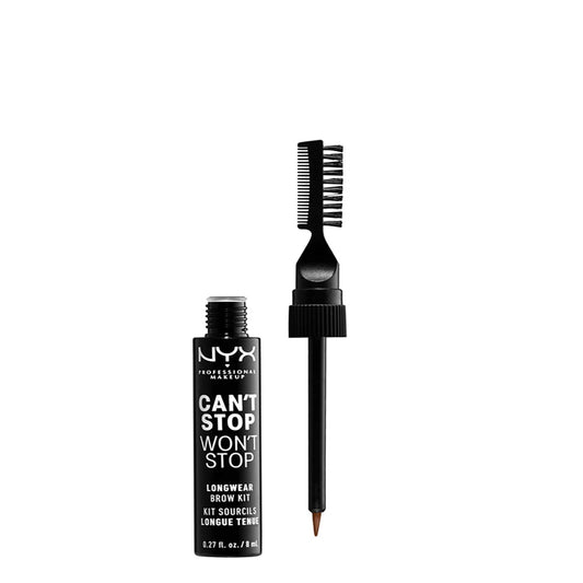 6 x NYX Can't Stop Won't Stop Longwear Brow Kit - 03 AUBURN