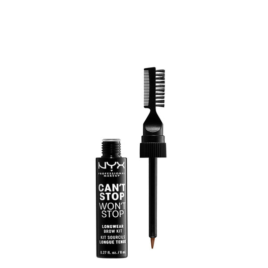 6 x NYX Can't Stop Won't Stop Longwear Brow Kit - 08 BLACK