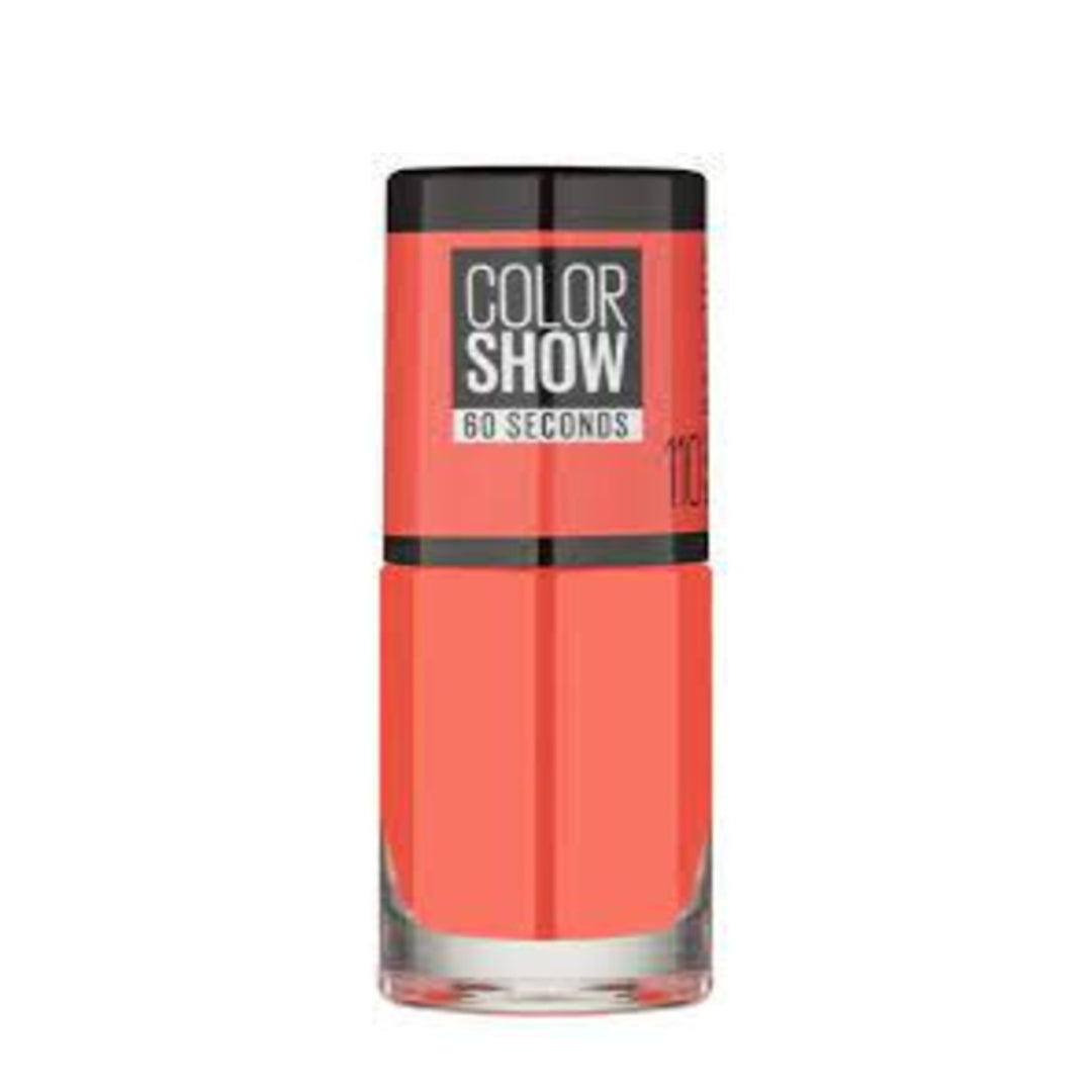 8 x Maybelline Colorshow 60 Seconds Nail Polish - 110 URBAN CORAL