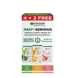 6 x Garnier Fast & Serious Ampoule Sheet Mask Kit