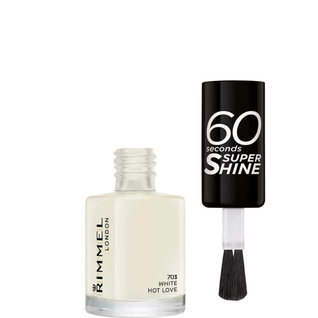 12 x Rimmel Nail Polish 60 Seconds - 703 WHITE HOT LOVE