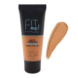 6 x Maybelline Fit Me Matte & Poreless Liquid Foundation - 334 WARM TAN