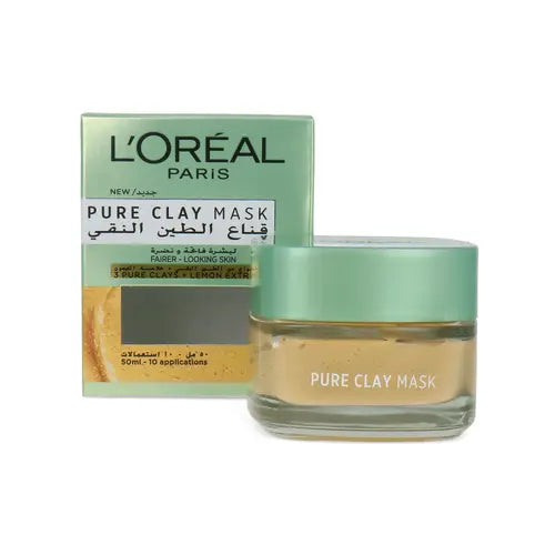 6 x L'Oreal Pure Clay Lemon Extract Mask 50ml