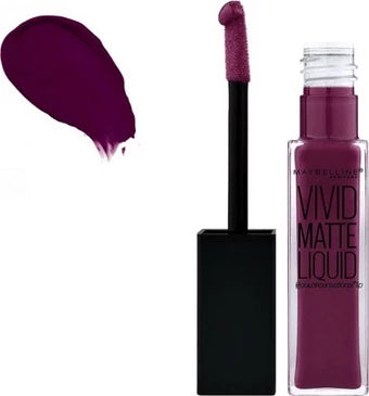 7 x Maybelline Vivid Matte Liquid Lip Gloss - 47 DEEPEST PLUM